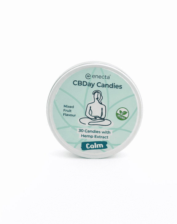 enecta CBDay želé cukríky Calm s ovocnou príchuťou (60g).