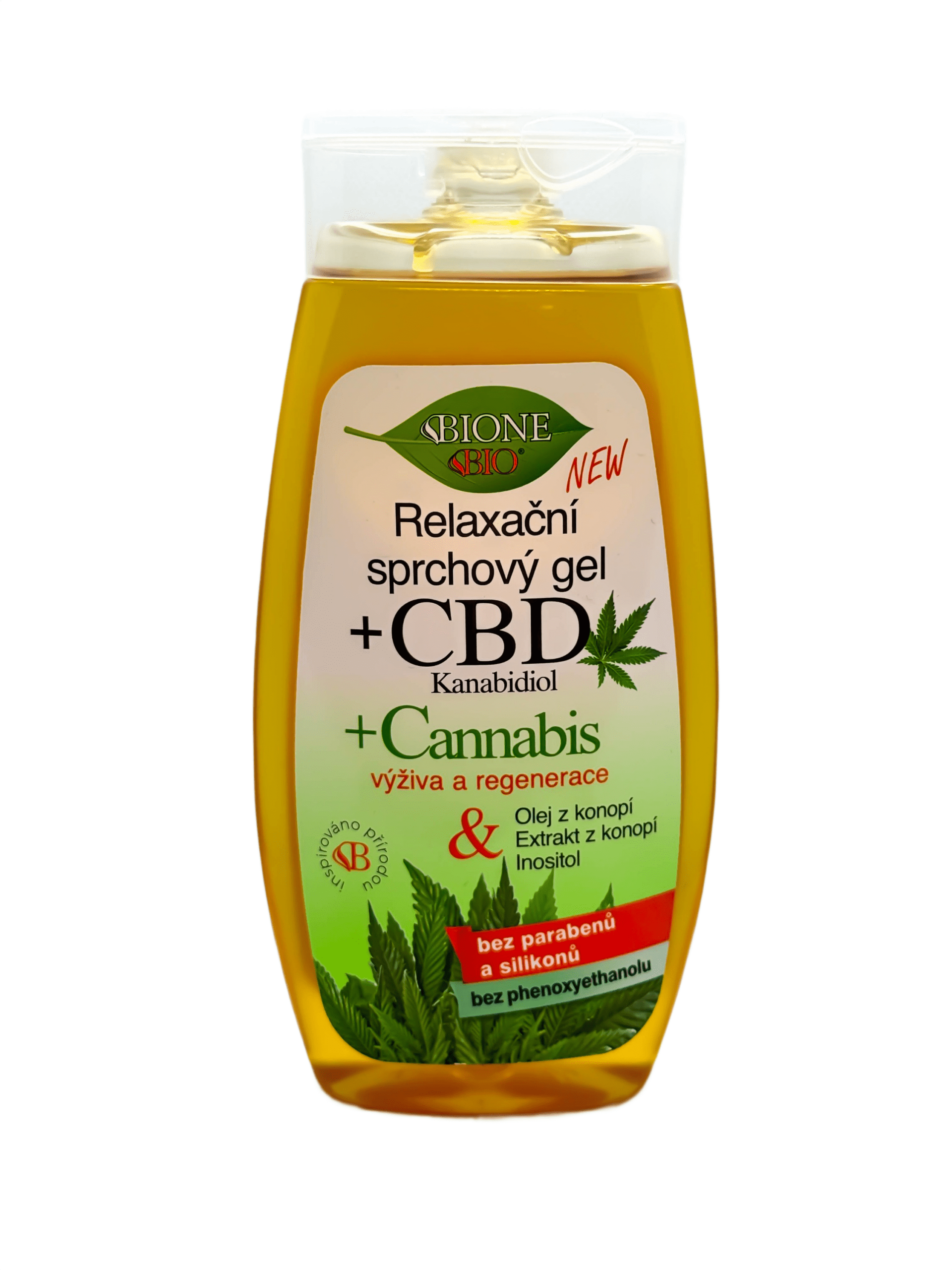 Relaxačný sprchový gél z konope Bione 260ml