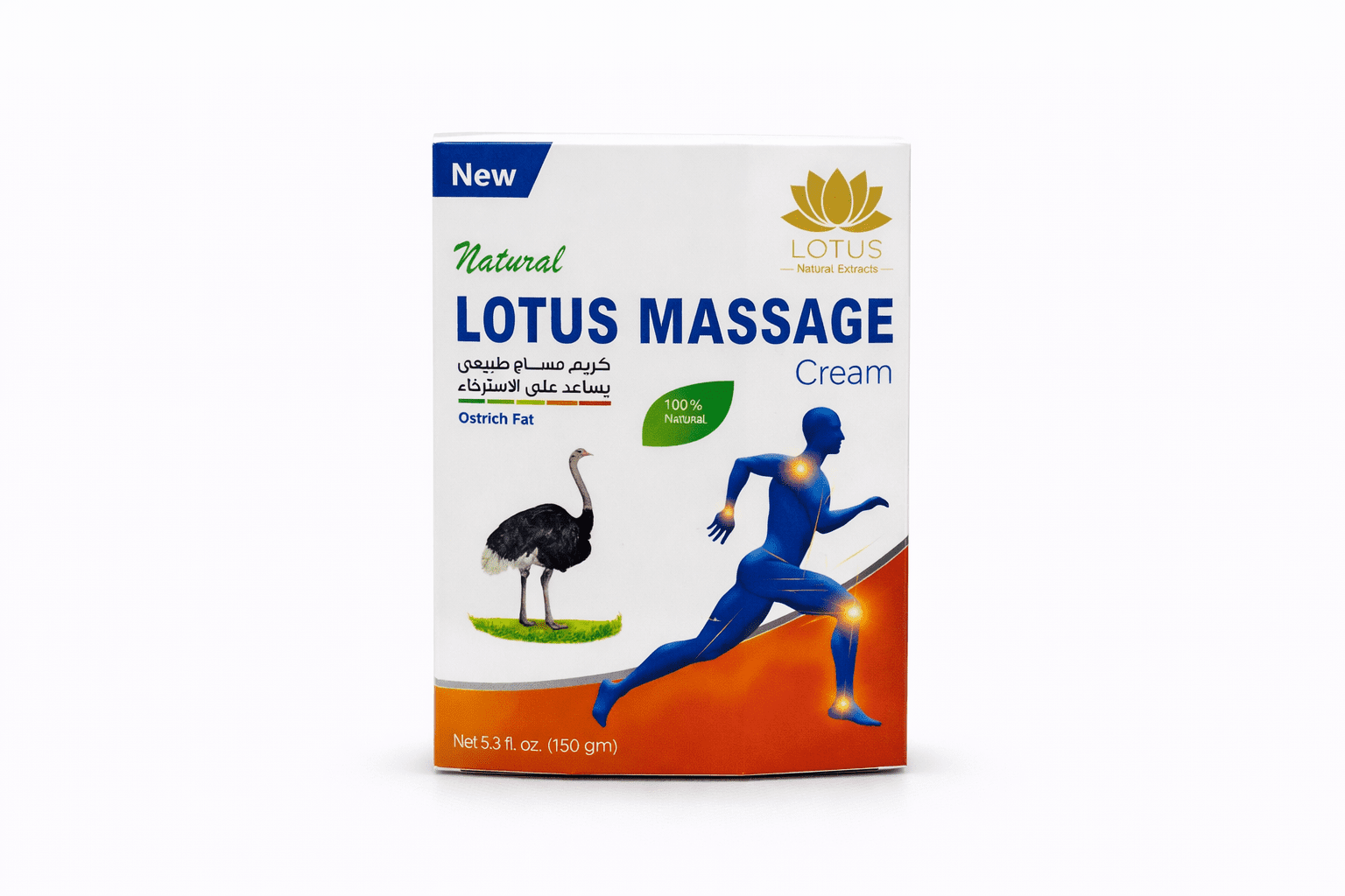 Lotus masážny krém na bolesť chrbtice – pštrosí tuk