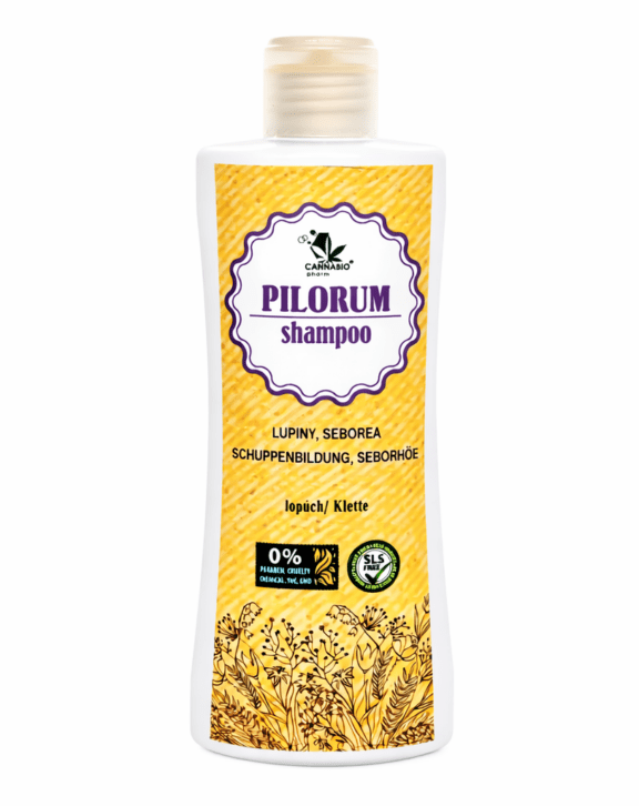Pilorum šampón od CANNABIO pharm je výživný šampón s obsahom CBD, určený na každodennú starostlivosť o vlasy a pokožku hlavy. Produkt pomáha regenerovať vlasy, zanecháva ich hebké, lesklé a ľahko rozčesateľné, pričom upokojuje citlivú pokožku hlavy. Objem: 200 ml