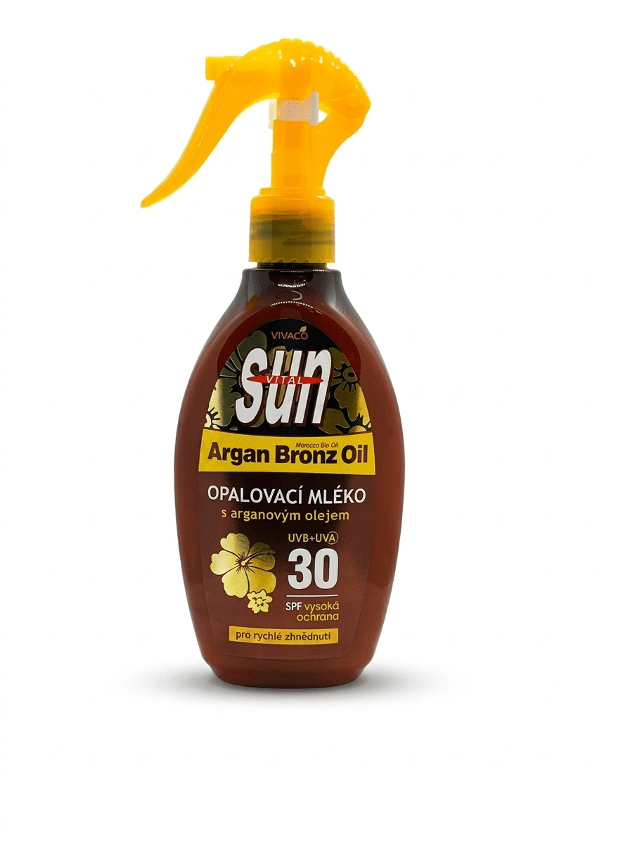 SUN Argan oil opaľovacie MLIEKO SPF 10, 20, 30 s arganovým olejom 200ml