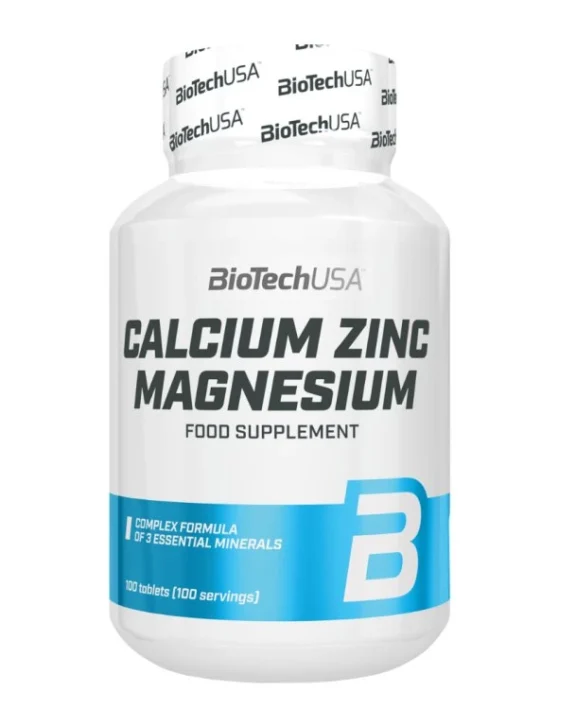 BIOTECH USA Kalcium zinok magnesium 100 tabliet