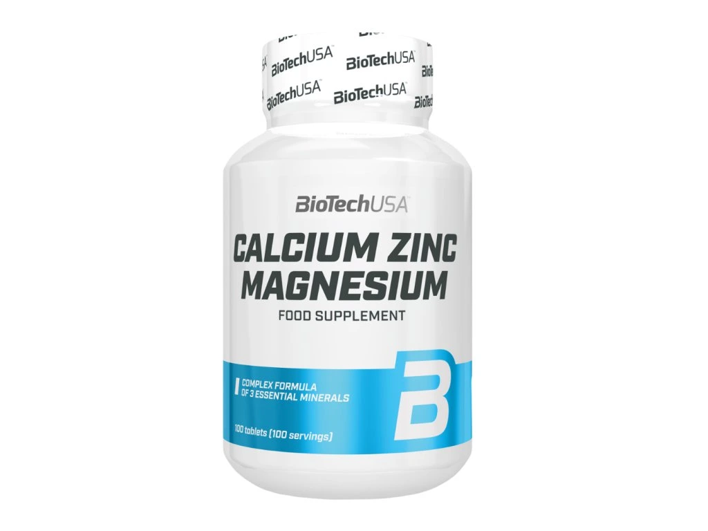 BIOTECH USA Kalcium zinok magnesium 100 tabliet